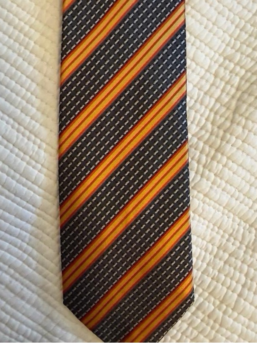 COOGI Red/Purple Medallion Micro-Pattern Tie & Diagonal Stripe Pattern Tie (2) - Picture 7 of 9